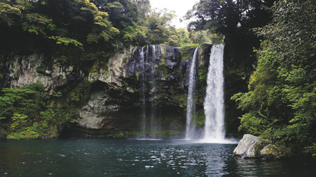 Cheonjiyeon Wasserfälle auf der Insel Jeju, ©LUISIENA REX, pixabay.com